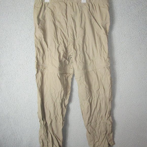 MOUNTAIN HARDWEAR MEN'S CONVERTIBLE PANTS SHORTS BEIGE LARGE NYLON HIKING - Picture 4 of 4